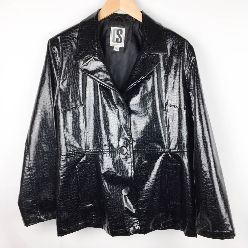 CS Signature Black Raincoat Size Large